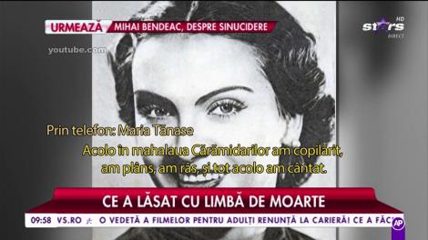 De ce a fost interzisă Maria Tănase în România?
