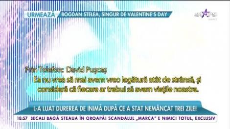 David Puşcaş, de urgență la spital. Nu mai mâncase de câteva zile!
