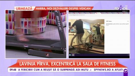 VIDEO: În fuste extrem de scurte şi tocuri înalte, Natalia Mateuţ şi Raluca Dumitru au alergat pe bandă! Bărbaţii au avut ce vedea