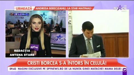 Cristi Borcea s-a întors în celulă!
