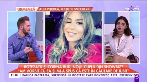 Cătălin Botezatu şi Corina Bud, noul cuplu din showbizul românesc: ”Da, sunt îndrăgostit de ea!”