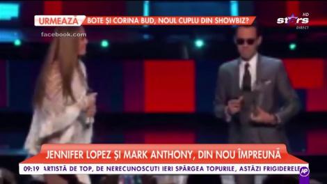 Jennifer Lopez şi Marc Anthony, din nou împreună. După un sărut pasional, urmat de un divorț, artiștii au făcut public momentul mult așteptat de fani