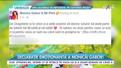Monica Gabor i-a mărturisit iubirea pentru Mr. Pink într-un mod inedit