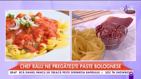 Chef Ralu ne pregăește paste bolognese