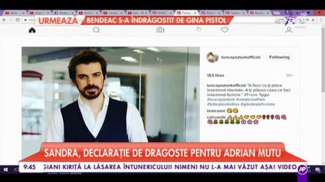 Sandra, declaraţie de dragoste pentru Adrian Mutu