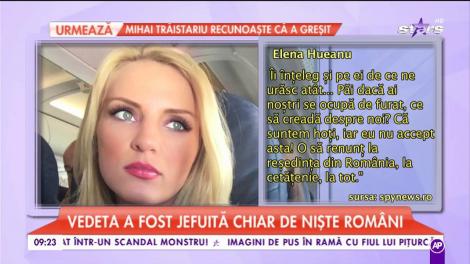 Elena Hueanu, jefuită în străinătate de o gașcă de români