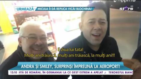 Andra şi Smiley, surprinşi împreună la aeroport! Cei doi artişti au fugit departe de românia!