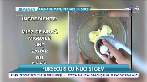 Fursecuri cu nuci şi gem