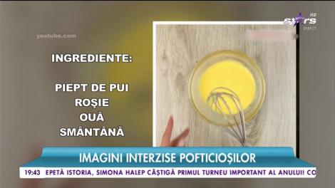 Pui cu smântână şi caşcaval la cuptor