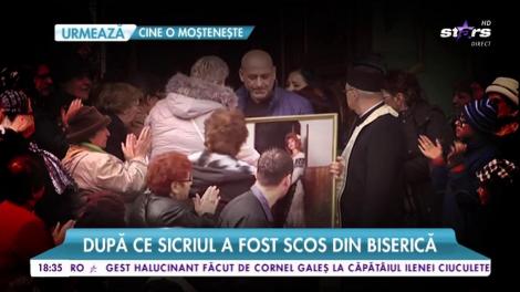 Ceea ce nu s-a văzut la înmormântarea Ilenei Ciuculete! Mama artistei, purtată pe brațe de nepoții ei