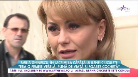 La cimitir s-au auzit aplauze! Emilia Ghinescu, în lacrimi la căpătâiul Ilenei Ciuculete: "Vreau să rămână în memoria mea aşa cum era ea"