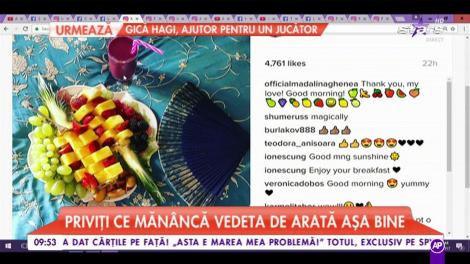Secretul siluetei Mădălinei Ghenea! Micul dejun al vedetei este alcătuit doar din fructe
