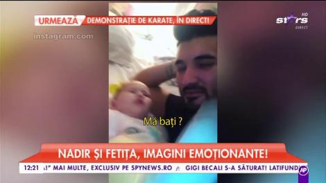 Nadir și fetița lui, imagini emoționante. Fostul concurent de la X Factor are toate motivele să fie un tătic mândru