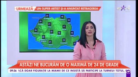 Soarele s-a întors şi pune la pământ orice nor. Termometrele vor înregistra până la 24 de grade