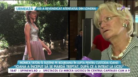 Monica Tatoiu îl susţine pe Boureanu în lupta pentru custodia Ioanei