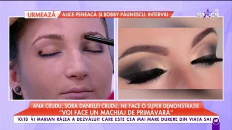 Smoky Eyes, machiajul preferat al vedetelor. Ana Crudu, sora Danielei Crudu, face o demonstrație în platoul Star Matinal
