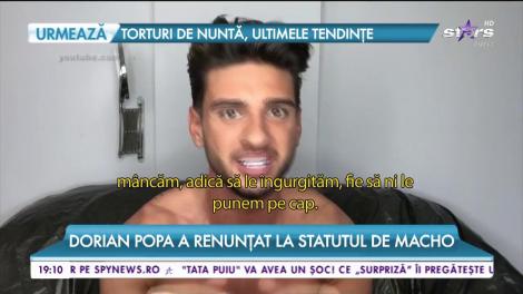 Dorian Popa a renunţat la statutul de macho! Artistul şi-a turnat în cap mâncare de câini, iaurt şi făină