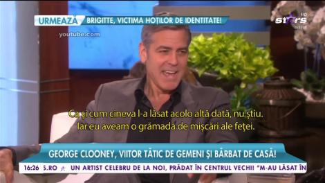 George Clooney, viitor tătic de gemeni si bărbat de casă!