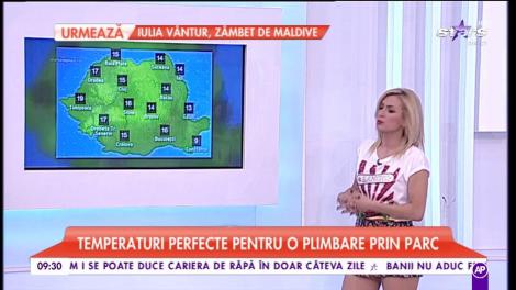 Vremea. Temperaturile sunt plăcute, perfecte pentru o plimbare prin parc