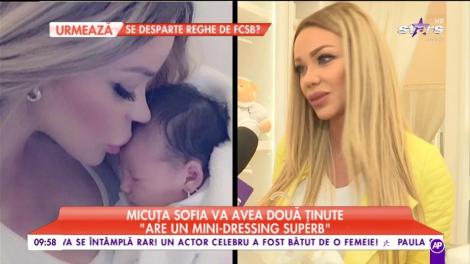 Rochița cu care va fi îmbrăcată fetița Biancăi Drăguşanu la botez ei
