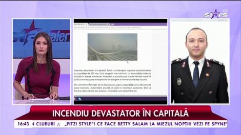 Incendiu violent în Capitala