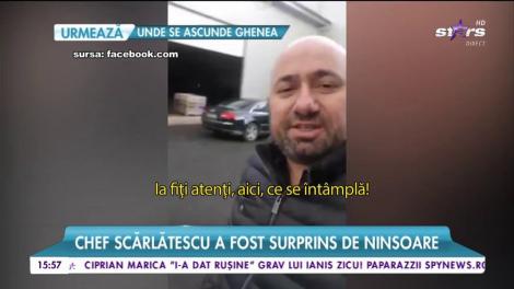 Vine iarna din nou? Chef Scărlătescu a fost surprins de… ninsoare. Reacţia îndrăgitului jurat “Chefi la cuţite”