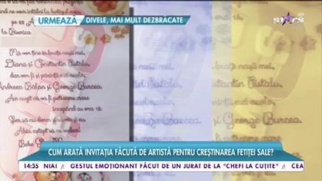 Totul despre botezul anului! Cum arată invitația făcută de Andreea Bălan pentru creștinarea fetiței sale