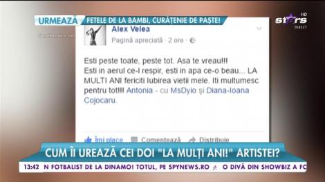 Alex Velea şi Dominic, urare inedită pentru Antonia! Cum îi urează cei doi "la mulţi ani!" artistei?