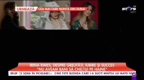Irina Rimes, despre greutăţi, iubire şi succes: "Nu aveam bani să cheltui pe haine"