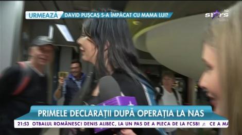 Brigitte Sfăt, primele declarații după operația la nas