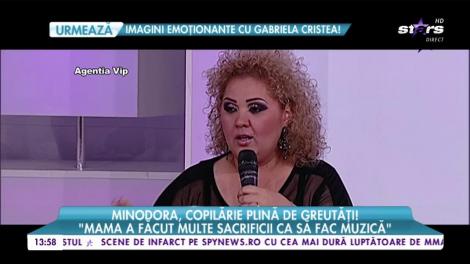 Deși, astăzi, are tot ce își dorește și o familie frumoasă, Minodora a avut o copilărie plină de greutăți! "Stăteam în chirie și nu aveam ce mânca. Mă îmbrăcam de la second-hand!"