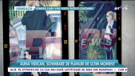 Alina Vidican, schimbare de planuri de ultim moment