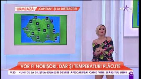 Vremea zilei. Vor fi norișori, dar și temperaturi plăcute
