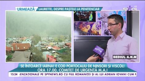 Se întoarce iarna! E cod portocaliu de ninsori şi viscol! Cât va ţine urgia? Prognoza meteo pentru următoarele zile!