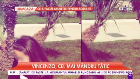 Vincenzo este un tată fericit şi a petrecut a doua zi de Paşte cu micuţa Maya