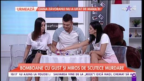 Provocarea zilei! Natalia Mateuț, Răzvan Botezatu și Raluca Dumitru trebuie să mănânce bomboane cu diferite arome