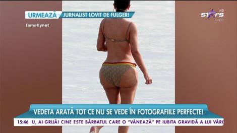 Sclipește pe primele pagini ale revistelor, însă realitatea te îngrozește. Kim Kardashian, ipostaze ruşinoase pe plajă