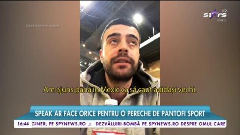 Speak ar face orice pentru o pereche de pantofi sport! Cântăreţul a cutreierat toată America pentru încălţămintea visată!