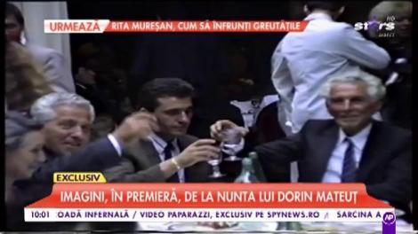 Imagini exclusive, de arhivă, de la nunta lui Dorin Mateuţ! Gigi Becali şi Gică Hagi, surprinşi în ipostaze inedite