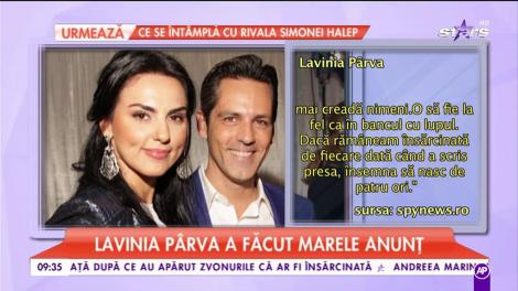 Lavinia Pârva a făcut marele anunţ! Ce spune iubita lui Ştefan Bănică jr. despre sarcină