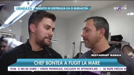 Alex Bălan, finalistul sezonului 2 de la „Chefi la cuțite”, chef bucătar la un restaurant din Constanța. Bontea îi oferă sprijinul său în prima zi de muncă
