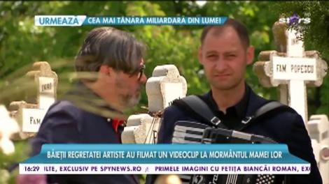 Fiii Ilenei Ciuculete şi-au strigat durerea prin muzică! Băieţii regretatei artiste au filmat un videoclip la mormântul mamei lor
