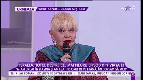Israela, totul despre cel mai negru episod din viața ei: "M-am urcat în mașină și am luat piciorul de pe frână, îmi doream să mor"