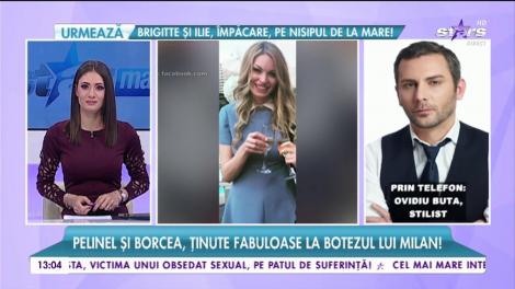 Pelinel şi Borcea, ţinute fabuloase la botezul lui Milan!