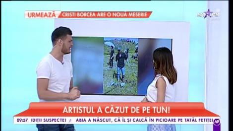 Alex Florea, internat la spital după prima repetiţie de la Eurovision! Fostul concurent de la X Factor a căzut de pe tun