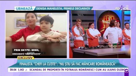 O fi mâncat ”fesclă”? După ce s-a chinuit cu sfecla, Minh, concurenta lui Scărlătescu, povestește cum vede traiul la noi: "Când am ajuns în România, am slăbit patru kilograme"