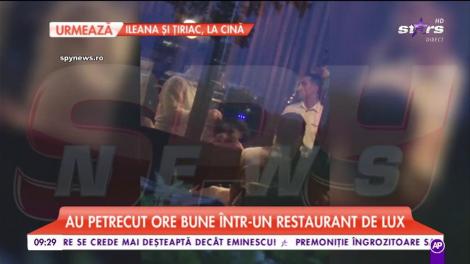 Ileana Lazariuc şi Ion Ion Ţiriac, surprinşi în timp ce luau cina în oraş