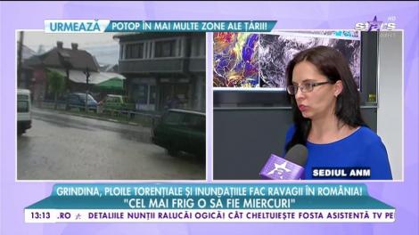 Grindina, ploile torenţiale şi inundaţiile fac ravagii în România!
