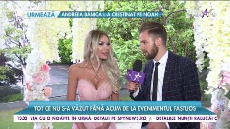 Bianca Drăgușanu a strălucit la botezul fiicei sale. Imagini exclusive de la petrecere. Fetele lui Victor Slav s-au asortat de minune