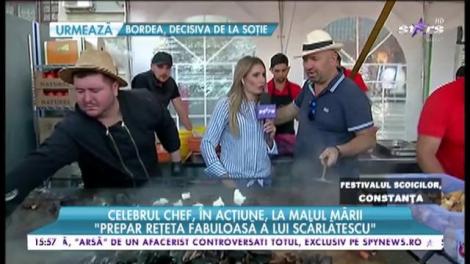 După ce s-a pus pe slăbit o face lată! Scărlătescu se luptă cu tonele de scoici. Chef-ul a dezvăluit una dintre reţetele sale